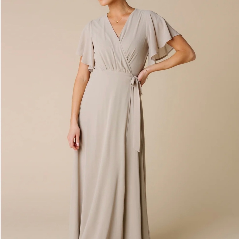 Naples Flutter Sleeve Maxi Dress